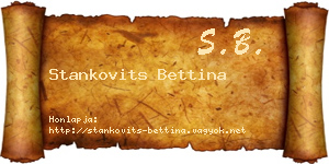 Stankovits Bettina névjegykártya